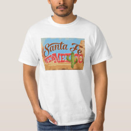 Santa Fe New Mexico Cartoon Desert Vintage Travel T-shirt