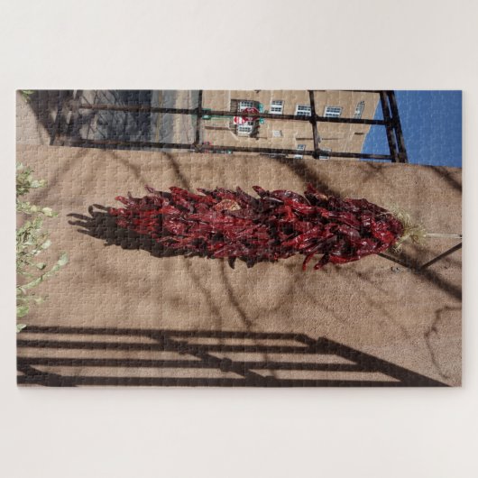 Santa Fe New Mexico Chili Ristra Jigzaag Puzzle Legpuzzel (Horizontaal)