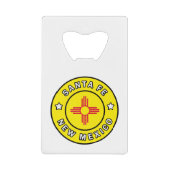 Santa Fe New Mexico Creditkaart Flessenopener (Voorkant)