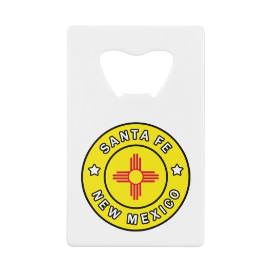 Santa Fe New Mexico Creditkaart Flessenopener (Voorkant)