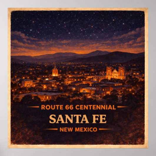 Santa Fe New Mexico Eeuwfeest Poster (Voorkant)