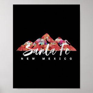 Santa Fe New Mexico Familie Reizen Wandelen Kamper Poster