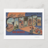 Santa Fe, New Mexico - Grote Letter-scènes Briefkaart (Voorkant)