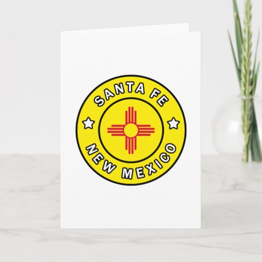 Santa Fe New Mexico Kaart (Voorkant)