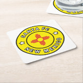 Santa Fe New Mexico Kartonnen Onderzetters (Schuin)