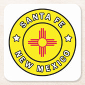 Santa Fe New Mexico Kartonnen Onderzetters (Voorkant)