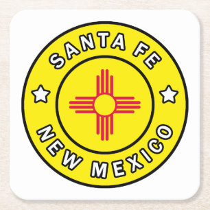 Santa Fe New Mexico Kartonnen Onderzetters