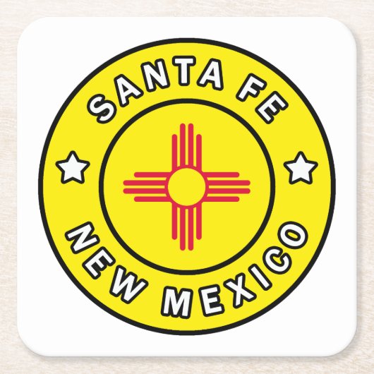 Santa Fe New Mexico Kartonnen Onderzetters (Voorkant)