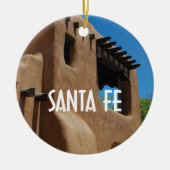 Santa Fe New Mexico Keramisch Ornament (Voorkant)