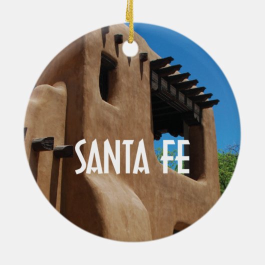 Santa Fe New Mexico Keramisch Ornament (Achterkant)