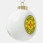 Santa Fe New Mexico Keramische Bal Ornament (Links)
