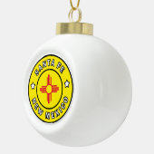 Santa Fe New Mexico Keramische Bal Ornament (Rechts)