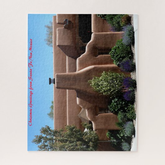 Santa Fe New Mexico.kerstcadeautjes Legpuzzel (Verticaal)