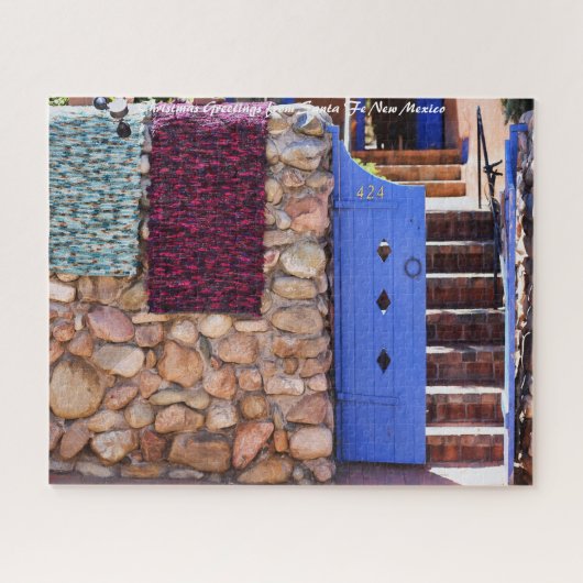 Santa Fe New Mexico.Kerstgroeten Legpuzzel (Horizontaal)