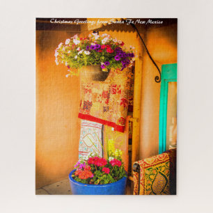 Santa Fe New Mexico.Kerstgroeten Legpuzzel
