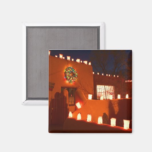 Santa Fe New Mexico Kerstmis Magneet (Voorkant / Achterkant)