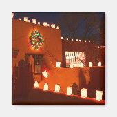Santa Fe New Mexico Kerstmis Magneet (Voorkant)