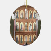 Santa Fe New Mexico kerstversiering Keramisch Ornament (Rechts)