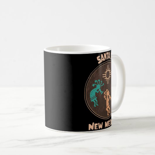 Santa Fe New Mexico Kokopelli Vacation Souvenir  Koffiemok (Voorkant rechts)