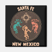 Santa Fe New Mexico Kokopelli Vacation Souvenir  Magneet (Voorkant)