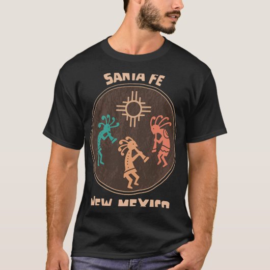 Santa Fe New Mexico Kokopelli Vacation Souvenir  T-shirt (Voorkant)