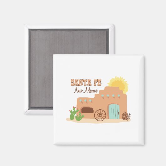Santa Fe New Mexico Magneet (Voorkant / Achterkant)