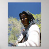 Santa Fe New Mexico Native American Statue Poster (Voorkant)
