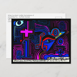 Santa Fe New Mexico Outsider Postmodern Art Briefkaart