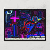 Santa Fe New Mexico Outsider Postmodern Art Briefkaart (Voorkant)