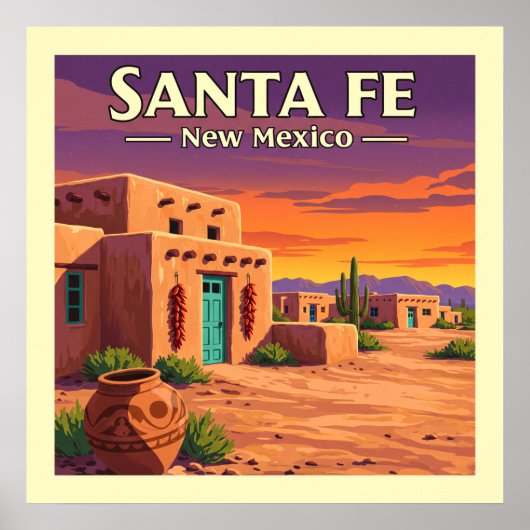  Santa Fe New Mexico Poster (Voorkant)