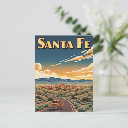  Santa Fe New Mexico Reizen Briefkaart (Staand voorkant)
