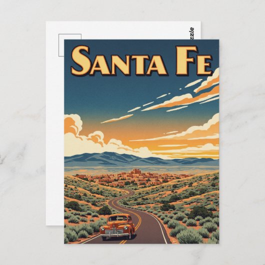 Santa Fe New Mexico Reizen Briefkaart (Voorkant / Achterkant)