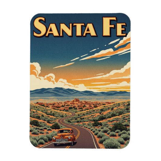 Santa Fe New Mexico Reizen Magneet (Verticaal)