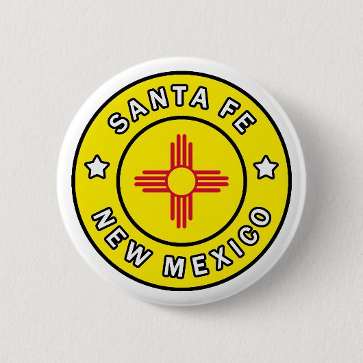 Santa Fe New Mexico Ronde Button 5,7 Cm (Voorkant)