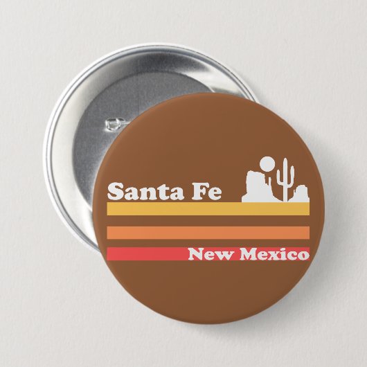 Santa Fe New Mexico Ronde Button 7,6 Cm (Voorkant /achterkant)