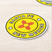 Santa Fe New Mexico Ronde Kartonnen Onderzetter (Gebogen)