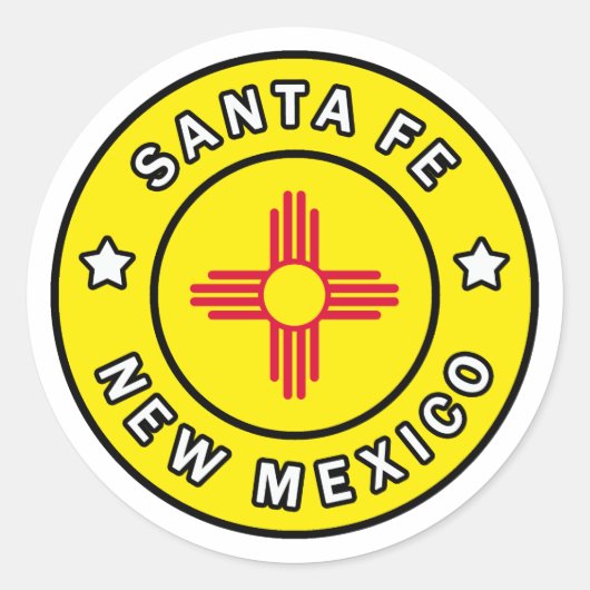 Santa Fe New Mexico Ronde Sticker (Voorkant)