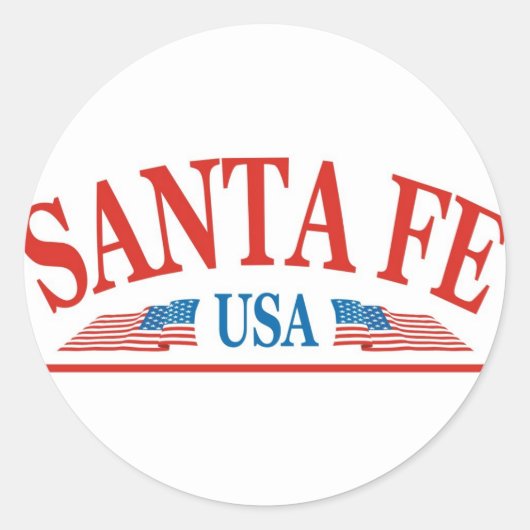 Santa Fe New Mexico Ronde Sticker (Voorkant)