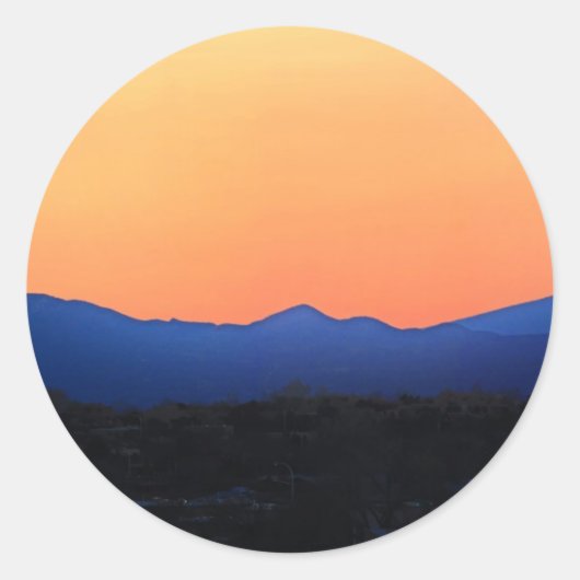 Santa Fe New Mexico Ronde Sticker (Voorkant)