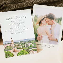 SANTA FE New Mexico Skyline Bewaar de datum Kaart