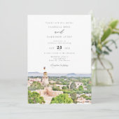 SANTA FE New Mexico Skyline Destination Wedding Kaart (Staand voorkant)