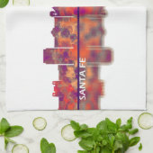 Santa Fe New Mexico Skyline Theedoek (Gevouwen)