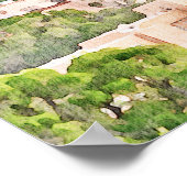 SANTA FE New Mexico Skyline Wedding Welkom Poster (Hoek)