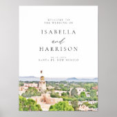 SANTA FE New Mexico Skyline Wedding Welkom Poster (Voorkant)