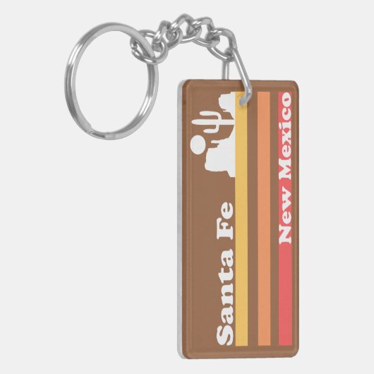 Santa Fe New Mexico Sleutelhanger (Voorkant Links)