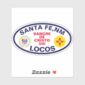 Santa Fe New Mexico Souvenir Sangre de Cristo Sticker (Vel)