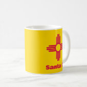 Santa Fe New Mexico State Flag Zia Sun Koffiemok (Voorkant rechts)