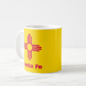 Santa Fe New Mexico State Flag Zia Sun Koffiemok (Voorkant links)