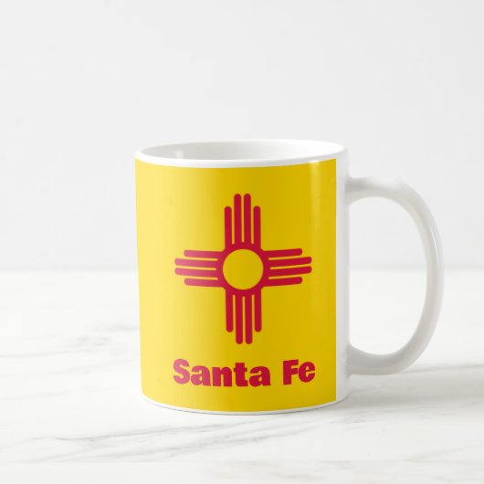 Santa Fe New Mexico State Flag Zia Sun Koffiemok (Rechts)
