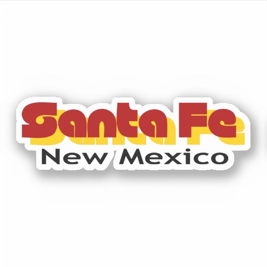 Santa Fe New Mexico Sticker (Voorkant)